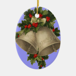 Weihnachtsverzierung mit Luke-Vers und Bell Keramik Ornament