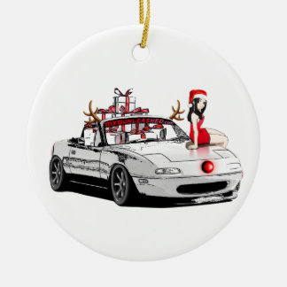 Weihnachtsverzierung MX5 Miata Keramikornament