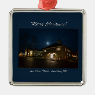 Weihnachtsverzierung OldStoneChurch Silbernes Ornament