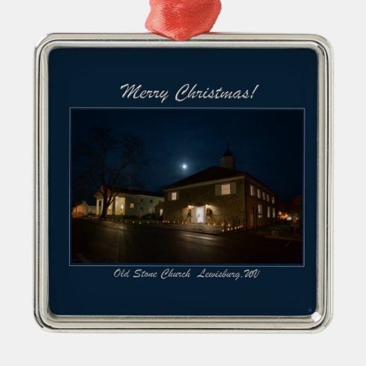 Weihnachtsverzierung OldStoneChurch Silbernes Ornament (Vorne)