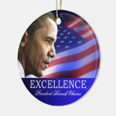 Weihnachtsverzierung Präsidenten-Barack Obama Keramikornament (Links)