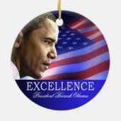 Weihnachtsverzierung Präsidenten-Barack Obama Keramikornament (Hinten)