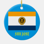 Weihnachtsverzierung San Jose Kalifornien Keramik Ornament (Hinten)