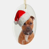 Weihnachtsverzierung Sankt Staffie Keramik Ornament (Rechts)