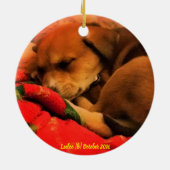 Weihnachtsverzierung SchlafensLeeloo Keramik Ornament (Hinten)