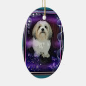 Weihnachtsverzierung Shih Tzu Keramik Ornament (Rechts)