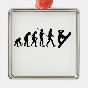 Weihnachtsverzierung Snowboard-Evolution Ornament Aus Metall