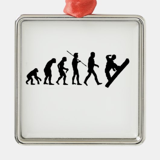 Weihnachtsverzierung Snowboard-Evolution Ornament Aus Metall (Vorne)