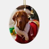 Weihnachtsverzierung (Stechpalme) Keramikornament (Rechts)