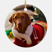 Weihnachtsverzierung (Stechpalme) Keramikornament (Hinten)