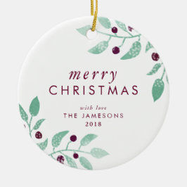 Weihnachtsverzierung *The reizendes Merry* Keramik Ornament