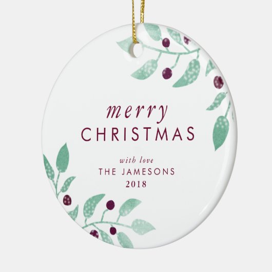 Weihnachtsverzierung *The reizendes Merry* Keramik Ornament (Links)