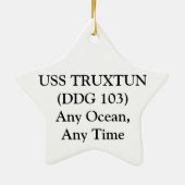 Weihnachtsverzierung USSs TRUXTUN Keramik Ornament (Hinten)