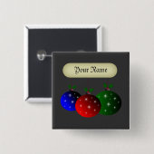 Weihnachtsverzierungen mit Schneeflocken. Addieren Button (Vorne & Hinten)