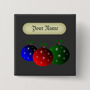 Weihnachtsverzierungen mit Schneeflocken. Addieren Button