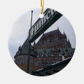 Weihnachtsverzierungs-Chateau Frontenac Keramikornament (Vorne)