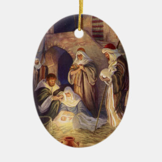 Weihnachtsverzierungs-Geburt Christi Scence Keramik Ornament