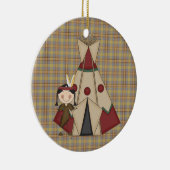 Weihnachtsverzierungs-gebürtiges Keramikornament (Rechts)