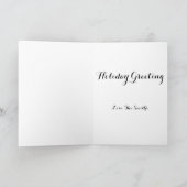 Weihnachtsverzierungs-Karte Feiertagskarte (Innenseite)