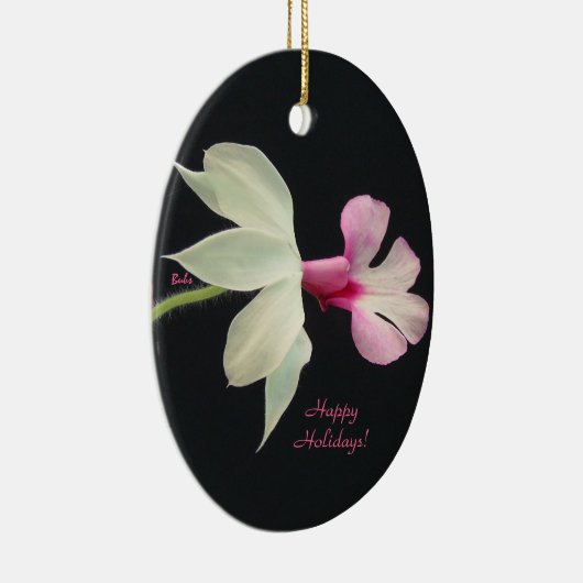 Weihnachtsverzierungs-Orchidee Keramikornament (Rechts)