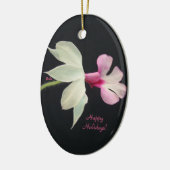 Weihnachtsverzierungs-Orchidee Keramikornament (Links)