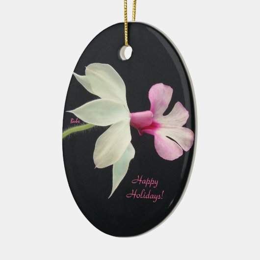 Weihnachtsverzierungs-Orchidee Keramikornament (Links)