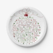 Weihnachtsverzierungs-Papier-Teller Pappteller (Vorderseite)