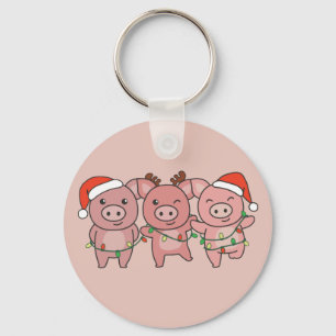 Weihnachtsvieh Niedliche Schweine Schlüsselanhänge Schlüsselanhänger