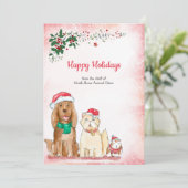 Weihnachtsvieh Tierausweis Feiertagskarte (Stehend Vorderseite)