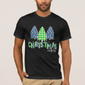 Weihnachtsvillen mit kariertem Grün T-Shirt (Vorderseite)