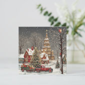 WeihnachtsVintag Feiertagskarte (Stehend Vorderseite)