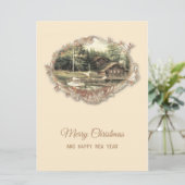 WeihnachtsVintag Feiertagskarte (Stehend Vorderseite)