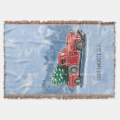 WeihnachtsVintage LKW-Szene Decke (Vorderseite)