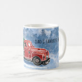 WeihnachtsVintage LKW-Szene Kaffeetasse (VorderseiteRechts)