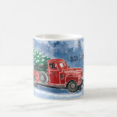 WeihnachtsVintage LKW-Szene Kaffeetasse (Mittel)