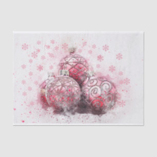 Weihnachtsvintage-Ornamente und Schneeflocken Seidenpapier