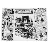 WeihnachtsVintage Zeitungs-Sankt-Geschenktasche Große Geschenktüte (Vorderseite)