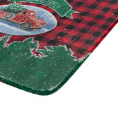 WeihnachtsVintager LKW addieren Namens6" x 7" Schneidebrett (Ecke)
