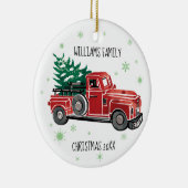 WeihnachtsVintager LKW mit Keramik Ornament (Rechts)