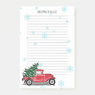 WeihnachtsVintager LKW, zum der Liste zu tun Post-it Klebezettel