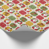 WeihnachtsVintages Geschenk-Verpackungspapier Geschenkpapier (Ecke)