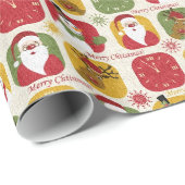 WeihnachtsVintages Geschenk-Verpackungspapier Geschenkpapier (Rolleneckpunkt)