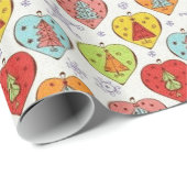 WeihnachtsVintages Geschenk-Verpackungspapier Geschenkpapier (Rolleneckpunkt)