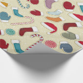 WeihnachtsVintages Geschenk-Verpackungspapier Geschenkpapier (Ecke)