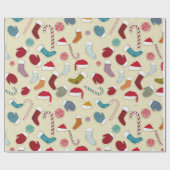 WeihnachtsVintages Geschenk-Verpackungspapier Geschenkpapier (Flach)