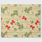 WeihnachtsVintages Geschenk-Verpackungspapier Geschenkpapier (Flach)