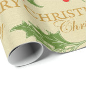 WeihnachtsVintages Geschenk-Verpackungspapier Geschenkpapier (Rolleneckpunkt)