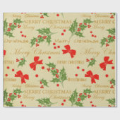 WeihnachtsVintages Geschenk-Verpackungspapier Geschenkpapier (Flach)