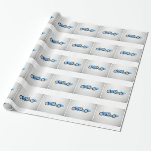 WeihnachtsVintages Rennen-Auto-Verpackungs-Papier Geschenkpapier