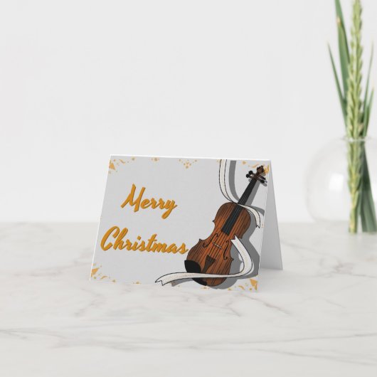 Weihnachtsviolin Dankeskarte (Vorderseite)